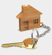 house key chain with a key